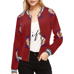 SERIPPY All Over Print Bomber Jacket for Women (Model H21)