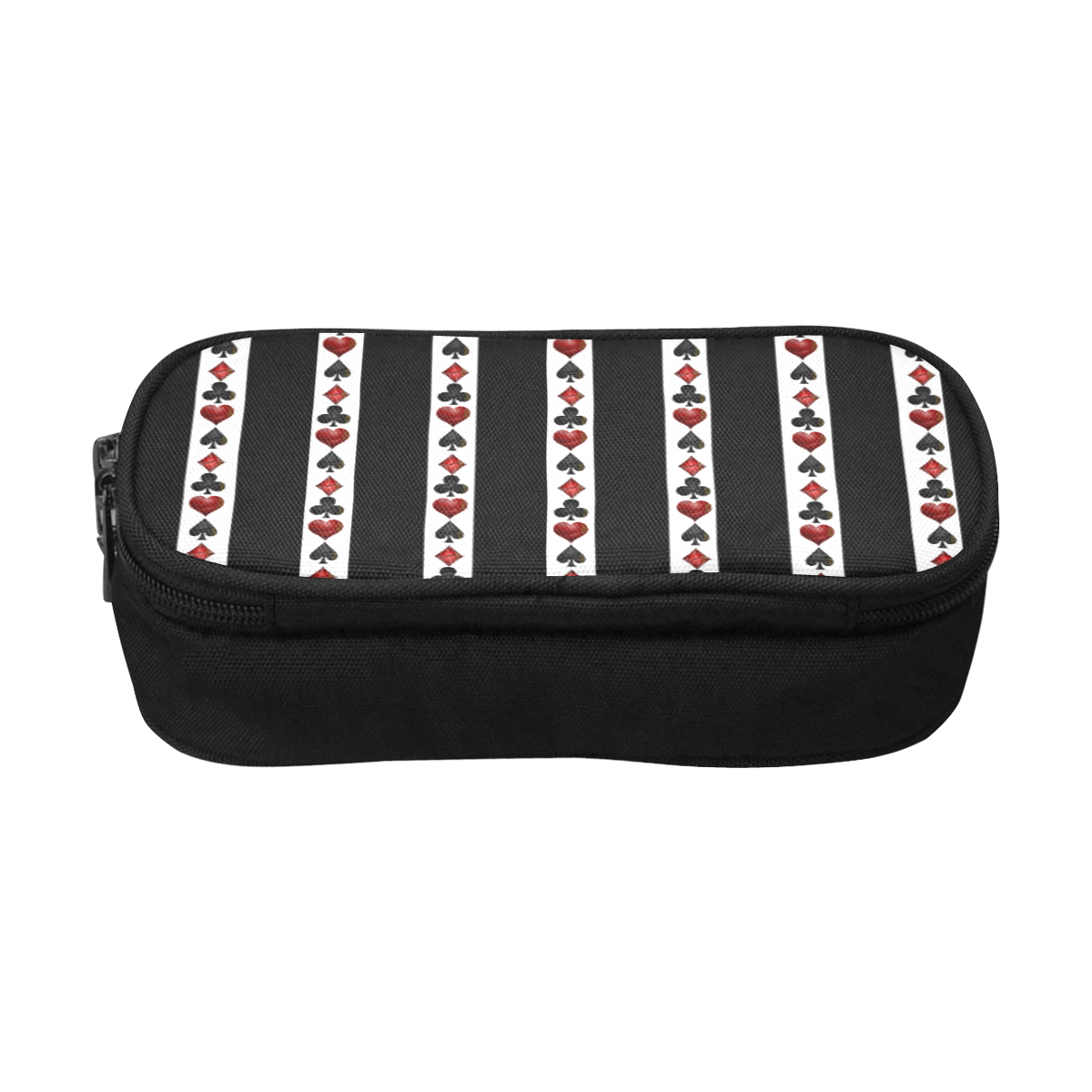 Playing Card Symbols Stripes Pencil Pouch/Large (Model 1680)