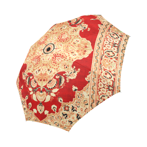 Persian Carpet Hadji Jallili Tabriz Red Gold Auto-Foldable Umbrella (Model U04)