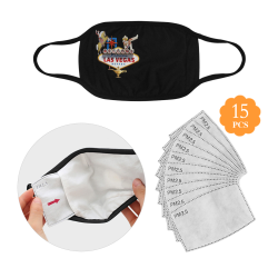 Las Vegas Welcome Sign Mouth Mask (15 Filters Included) (Non-medical Products)