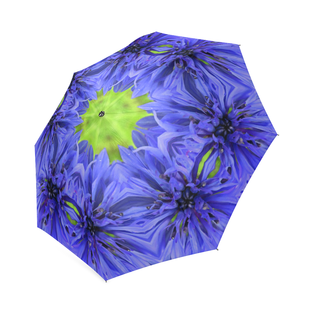 Cornflower caleidoscope photo print Foldable Umbrella (Model U01)