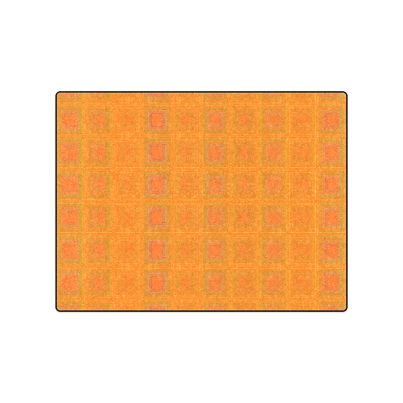 Orange multiple squares Blanket 50"x60"
