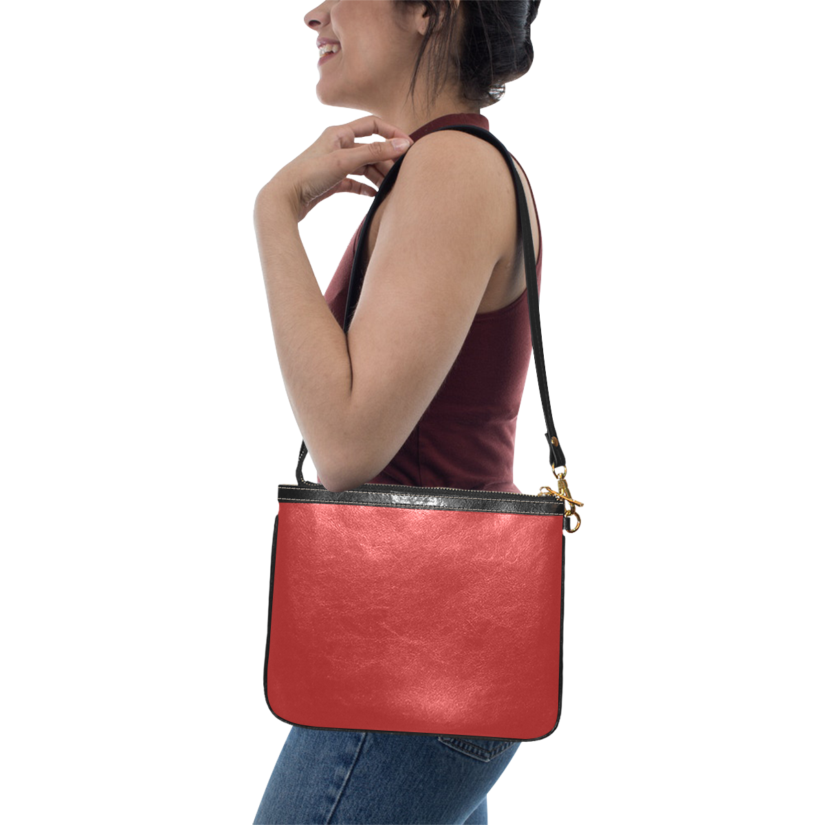 color firebrick Small Shoulder Bag (Model 1710)