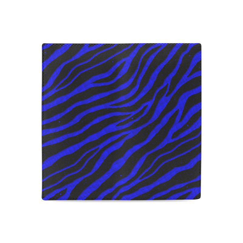 Ripped SpaceTime Stripes - Blue Women's Leather Wallet (Model 1611)