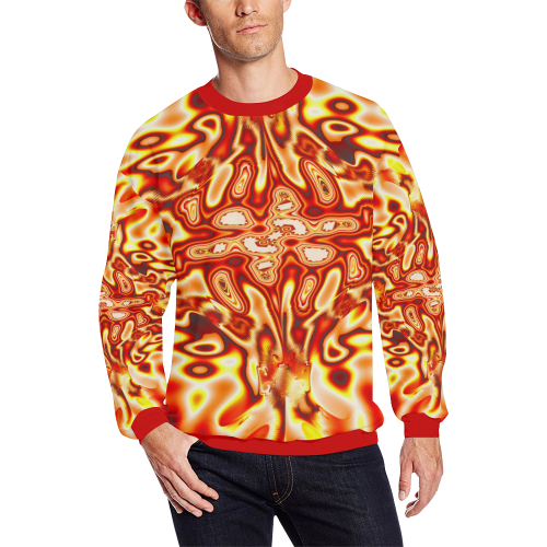 Infected All Over Print Crewneck Sweatshirt for Men (Model H18)