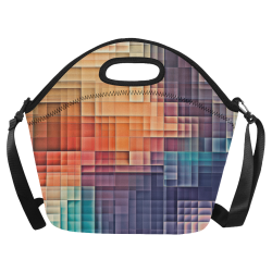 pixels #colors Neoprene Lunch Bag/Large (Model 1669)