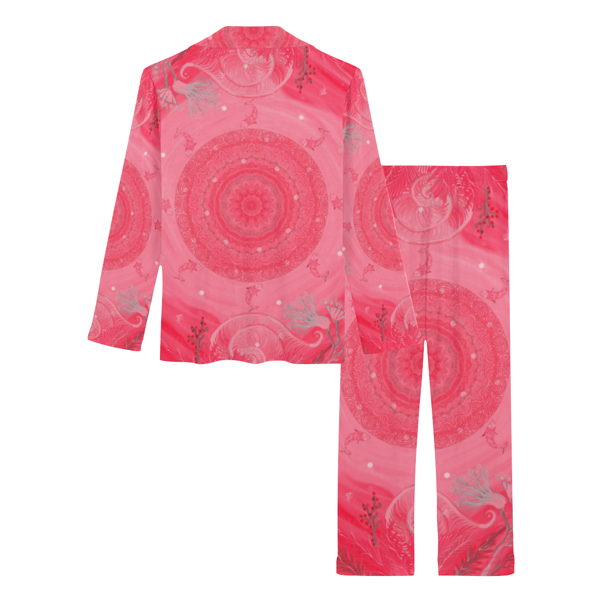 cosmos 5 rouge Women's Long Pajama Set