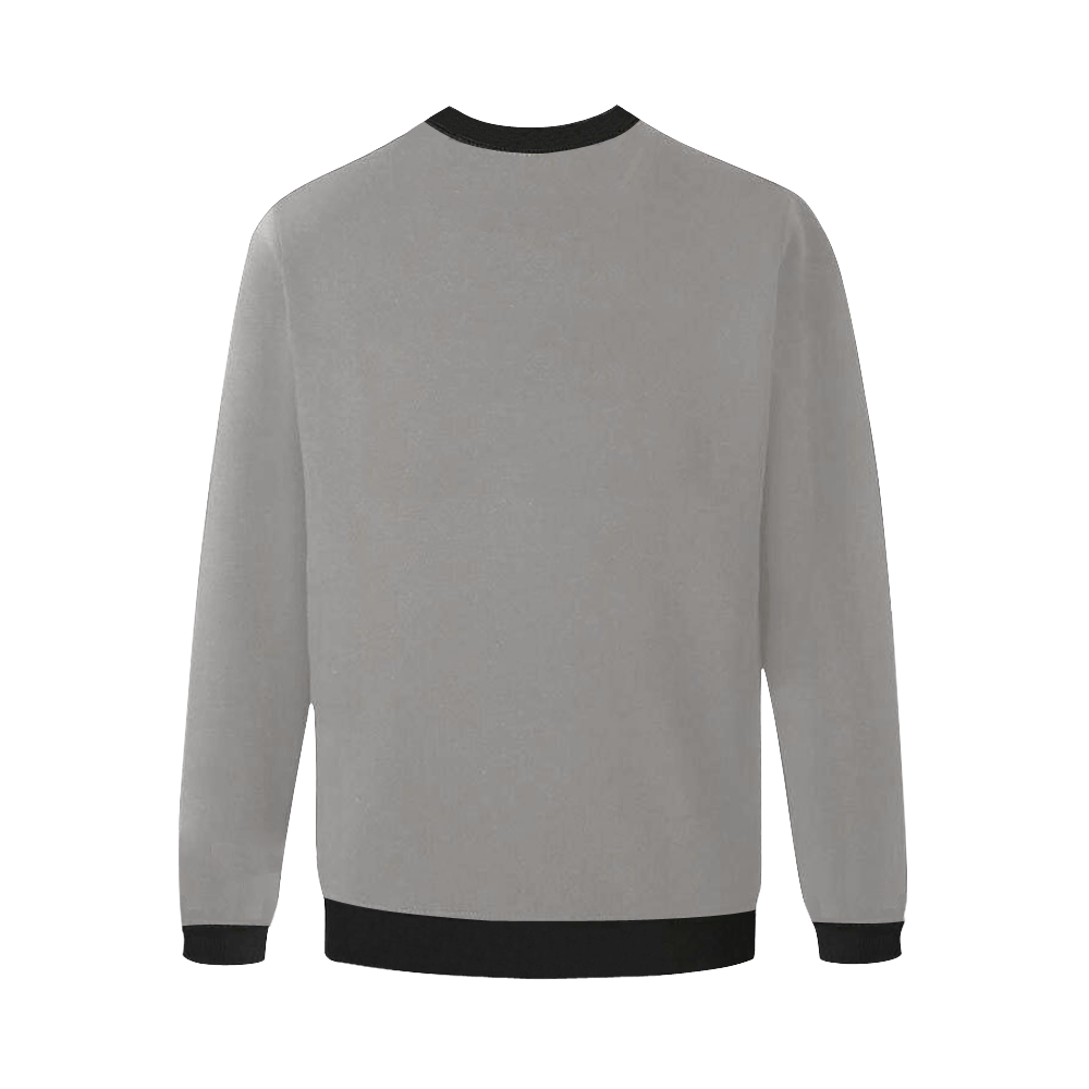 PACE Mens Grey Half Time Sweater Men's Oversized Fleece Crew Sweatshirt (Model H18)