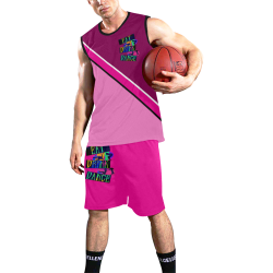 Break Dancing Colorful / Pink All Over Print Basketball Uniform