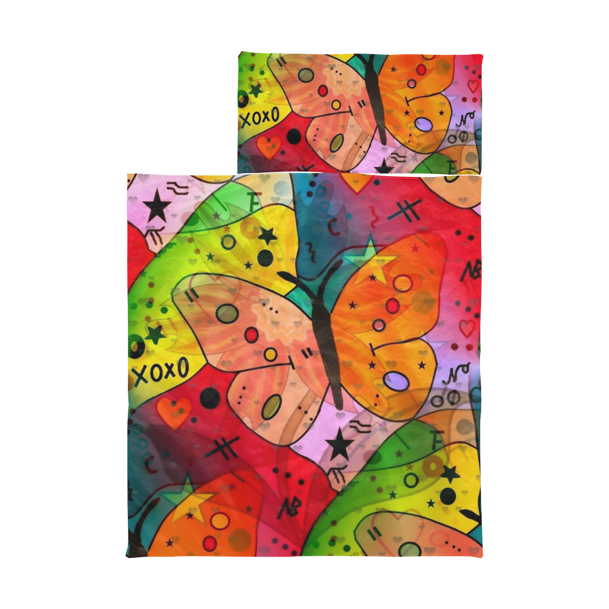 Butterfly Pop Art by Nico Bielow Kids' Sleeping Bag