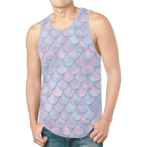 Mermaid Scales New All Over Print Tank Top for Men (Model T46)
