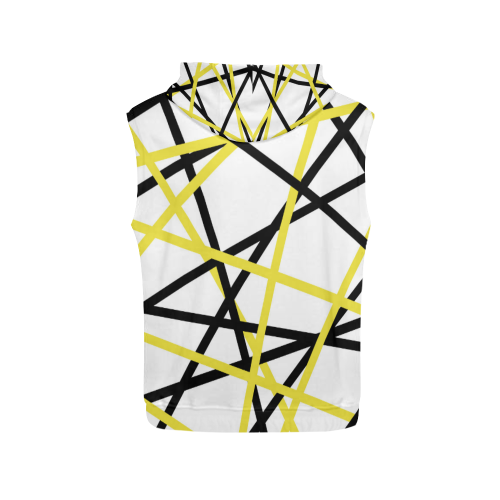 Black and yellow stripes All Over Print Sleeveless Hoodie for Men (Model H15)
