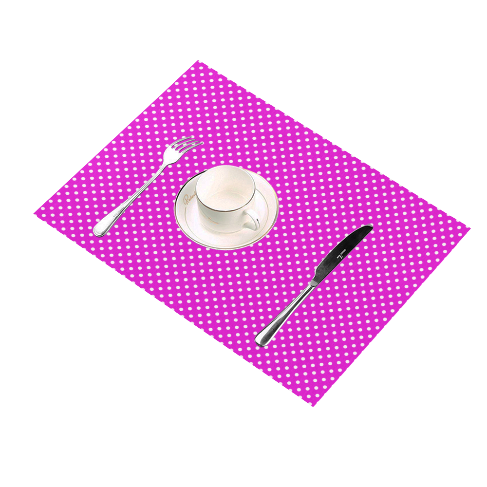 Pink polka dots Placemat 14’’ x 19’’ (Set of 4)
