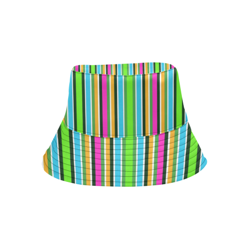 Vivid Colored Stripes 3 All Over Print Bucket Hat