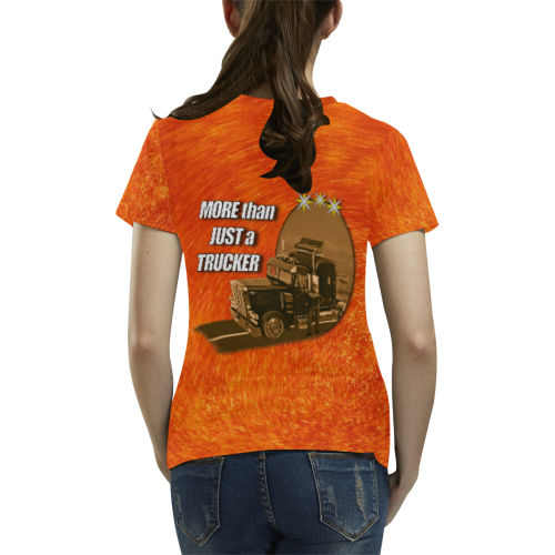 More than just a trucker All Over Print T-Shirt for Women (USA Size) (Model T40)