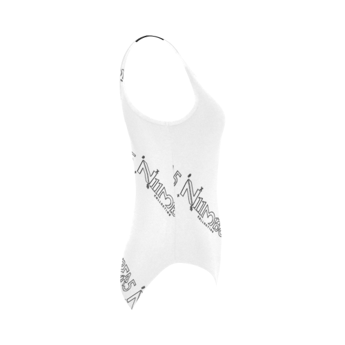 NUMBERS Collection Logo White Vest One Piece Swimsuit (Model S04)