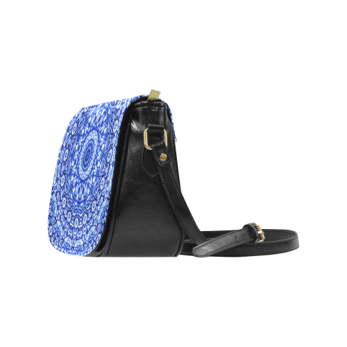 Blue Mandala Mehndi Style G403 Classic Saddle Bag/Large (Model 1648)