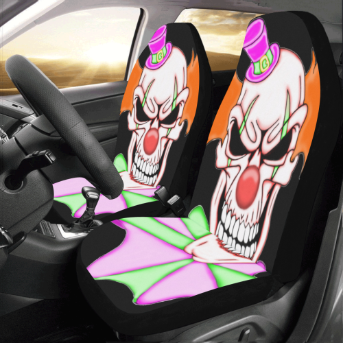 Clown Sugar Skull Car Seat Covers (Set of 2)