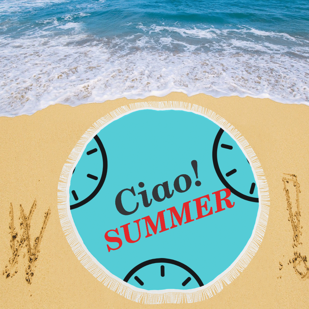 Ciao! Summer Circular Beach Shawl 59"x 59"