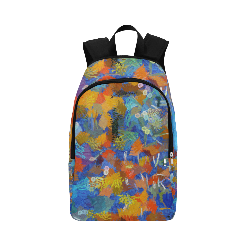 Colorful paint strokes Fabric Backpack for Adult (Model 1659)
