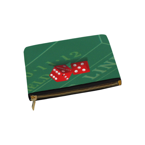 Las Vegas Dice on Craps Table Carry-All Pouch 9.5''x6''