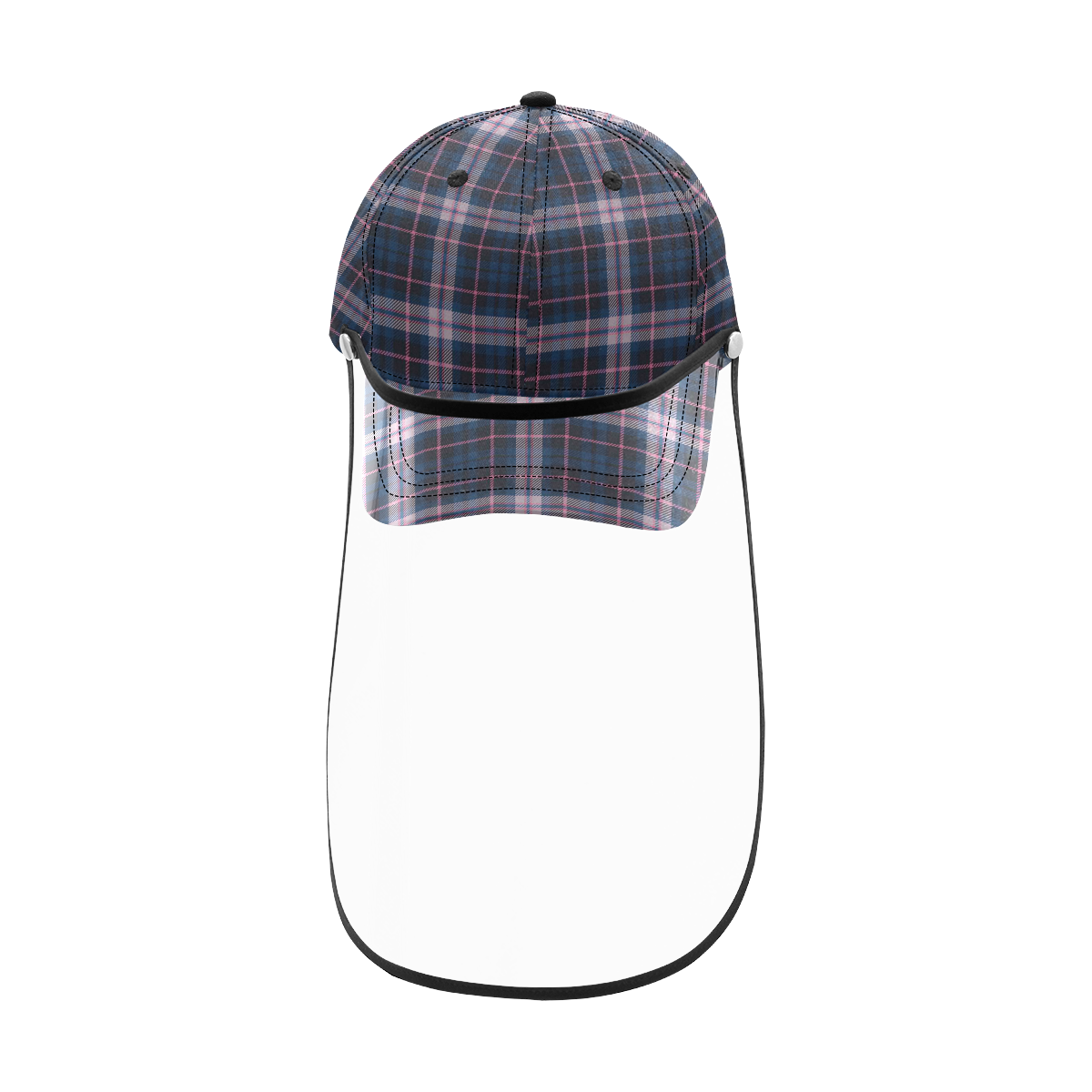 stripe blue pink Dad Cap (Detachable Face Shield)
