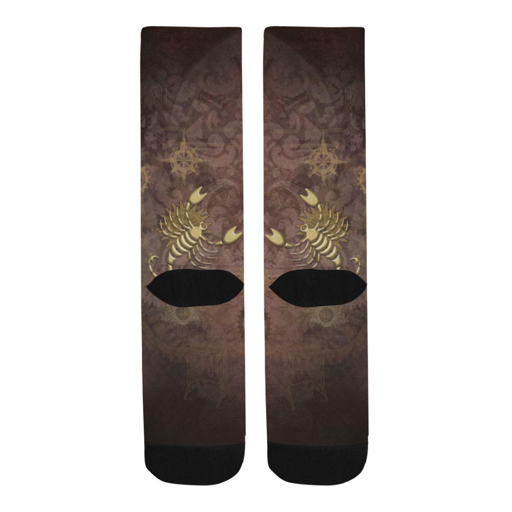 Steampunk Zodiac Scorpio Men's Custom Socks