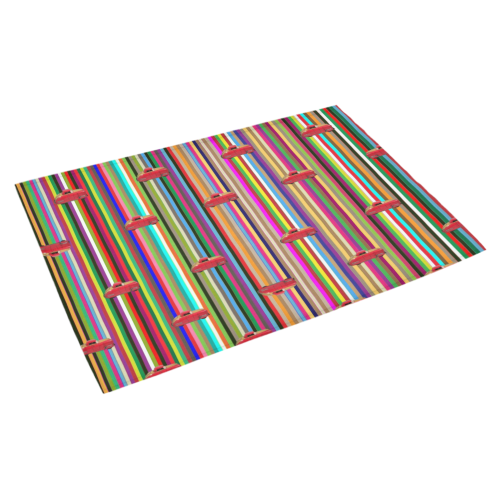 Stripes n Cars Azalea Doormat 30" x 18" (Sponge Material)