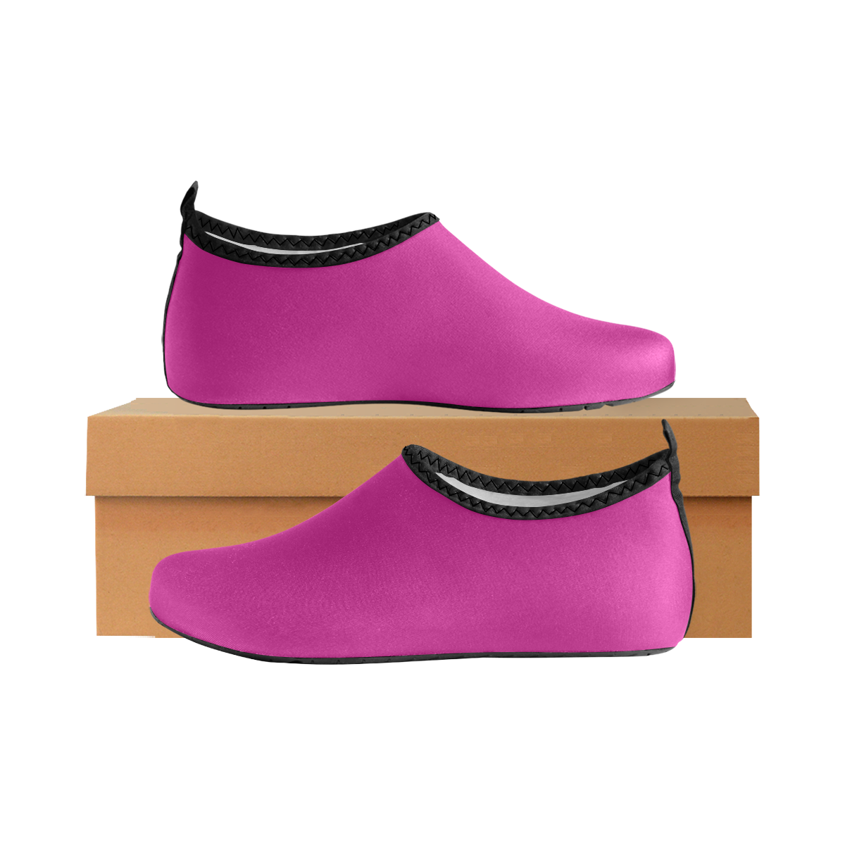 color medium violet red Men's Slip-On Water Shoes (Model 056)