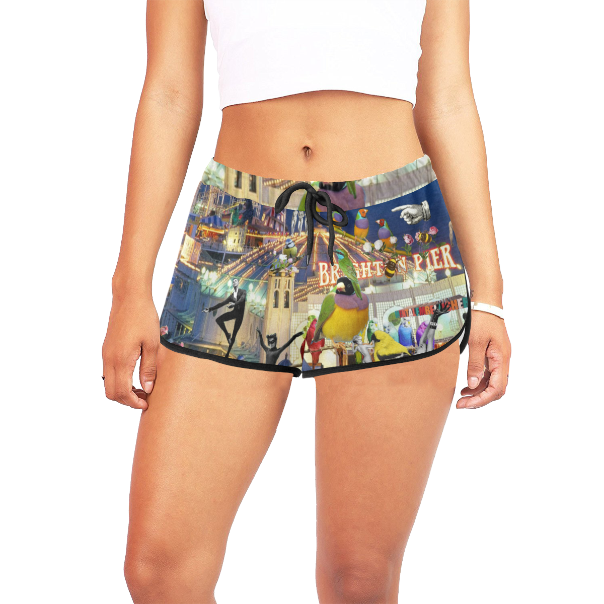 Welcome to Brighton Women's All Over Print Relaxed Shorts (Model L19)