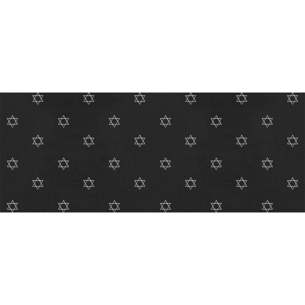 FAITH: Silver Star of David on Black Gift Wrapping Paper 58"x 23" (1 Roll)