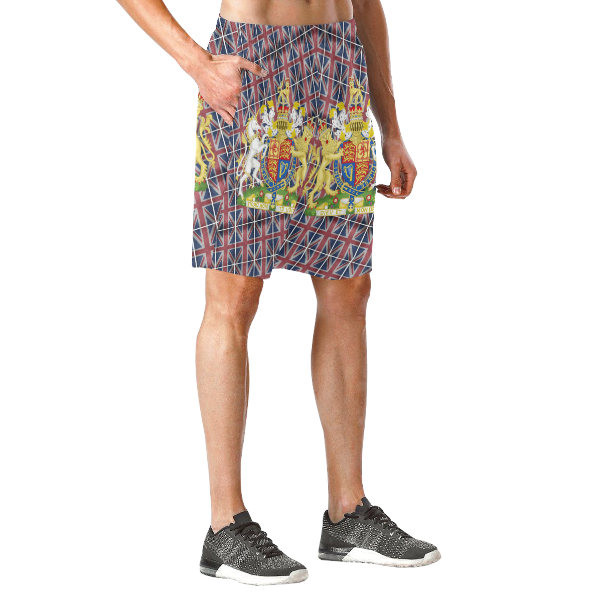 GREAT BRITAIN COA Men's All Over Print Elastic Beach Shorts (Model L20)