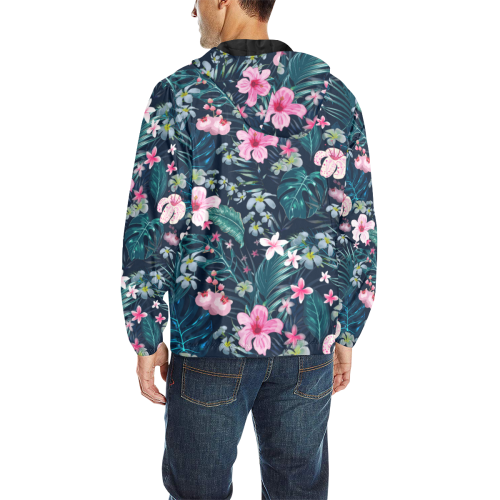 Aloha-1 Jacket 441 All Over Print Quilted Windbreaker for Men (Model H35)