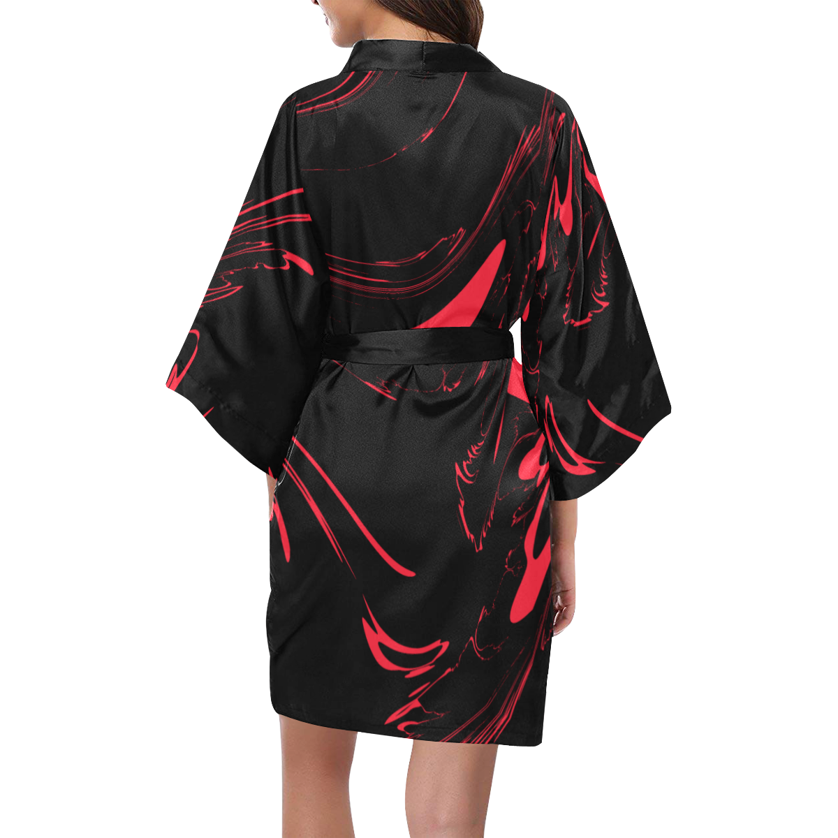 burst_pink Kimono Robe