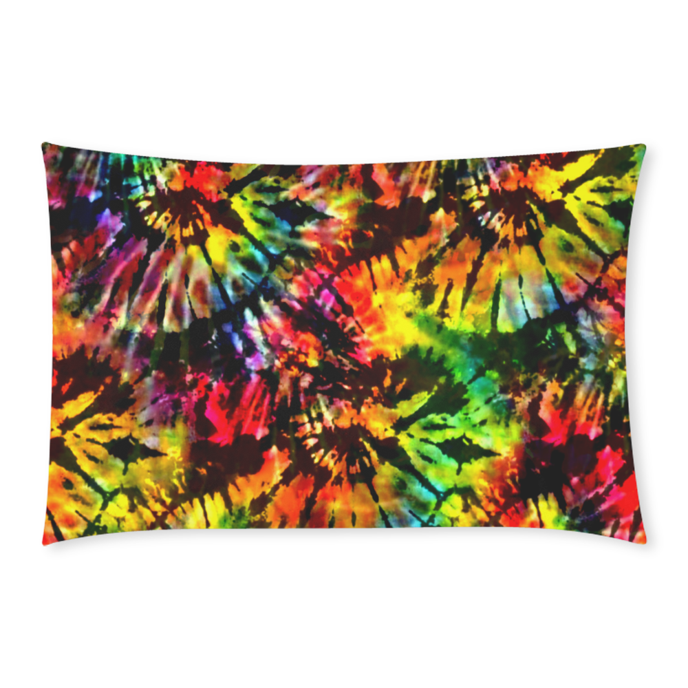 Vivid Psychedelic Hippy Tie Dye 3-Piece Bedding Set