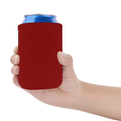 color dark red Neoprene Can Cooler 4" x 2.7" dia.