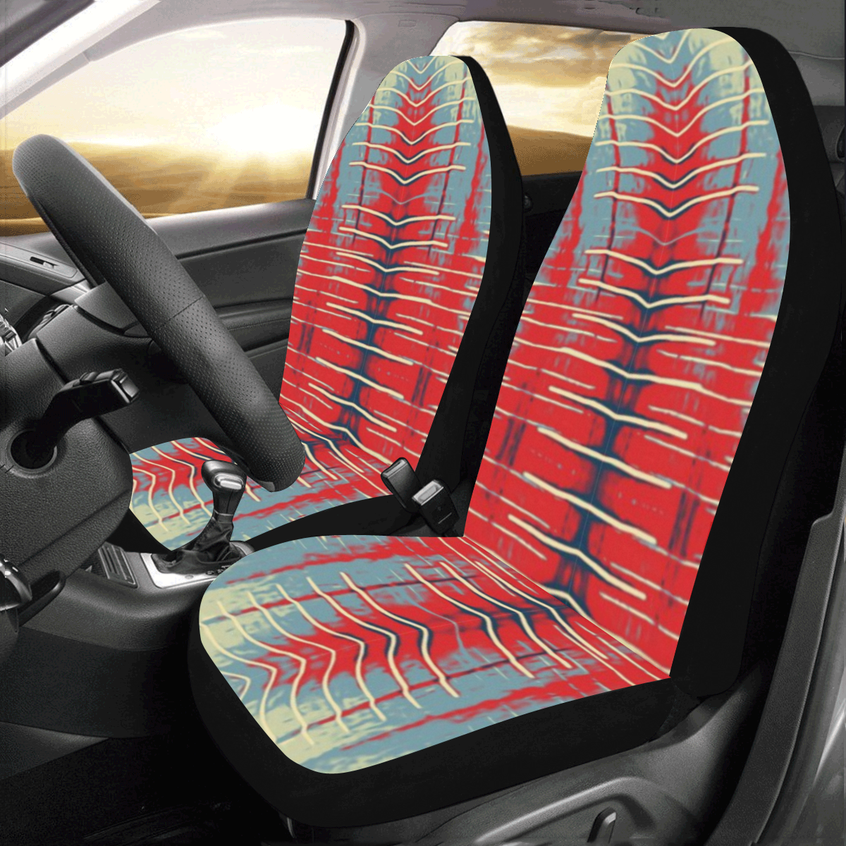 atmospheric floating 2 Car Seat Covers (Set of 2)
