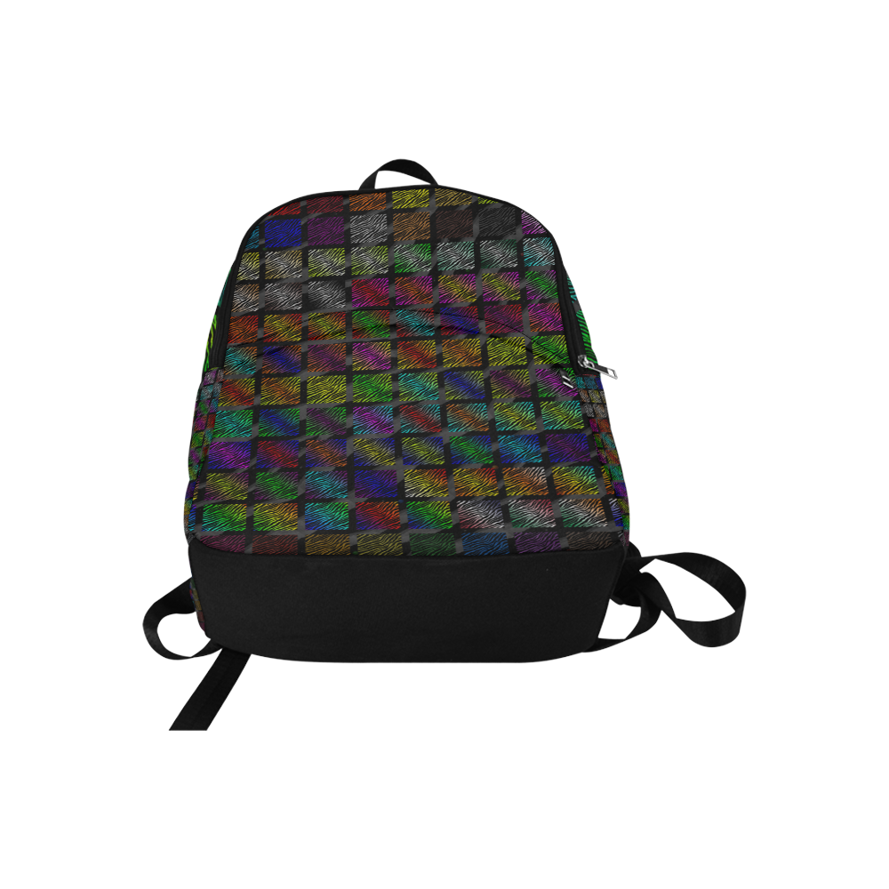 Ripped SpaceTime Stripes Collection Fabric Backpack for Adult (Model 1659)