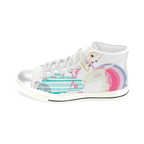 Unicorn Dream High Top Canvas Shoes for Kid (Model 017)