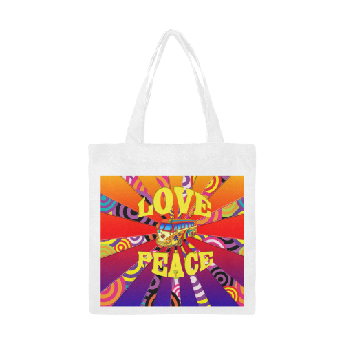 Boho Love and Peace Canvas Tote Bag/Small (Model 1700)