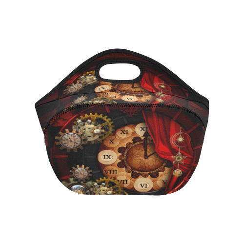 Steampunk, wonderful clockwork Neoprene Lunch Bag/Small (Model 1669)