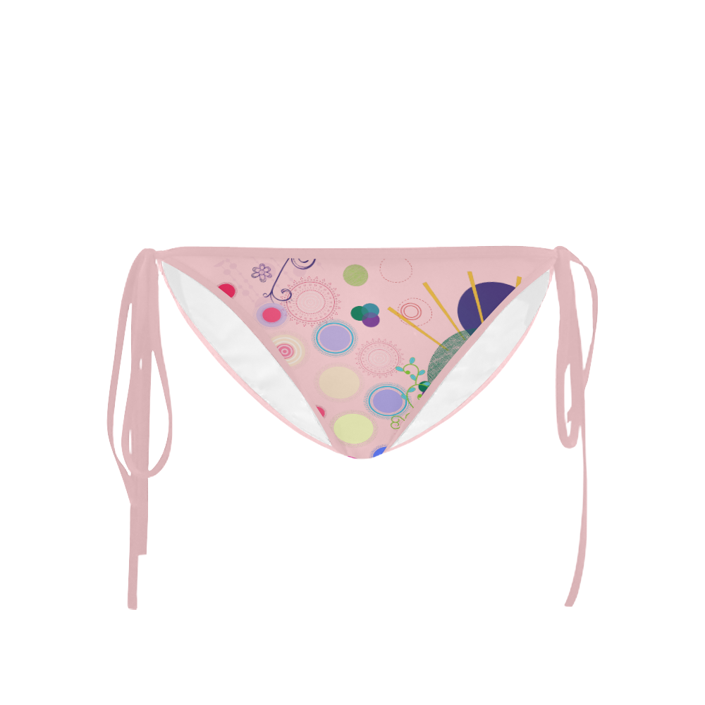 Alma Original Picco Boho circles - pastel pink Custom Bikini Swimsuit Bottom