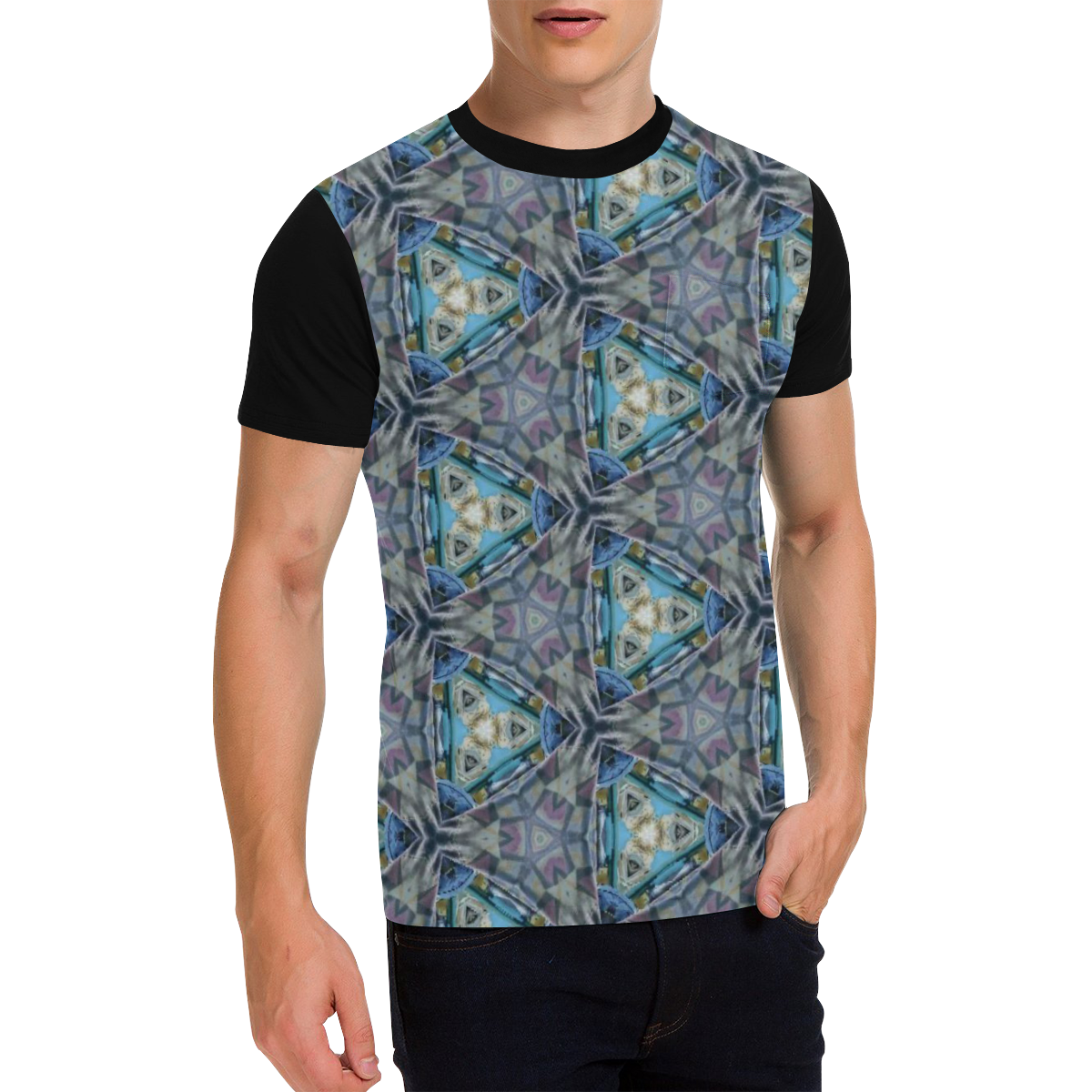 Trinity Men's All Over Print T-Shirt with Chest Pocket (Model T56)