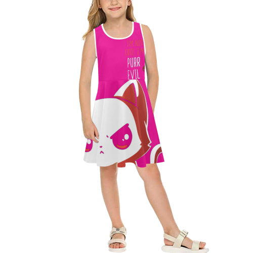 im not cute kids dress Girls' Sleeveless Sundress (Model D56)