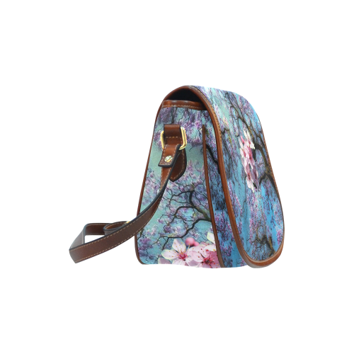 Cherry Blossoms Saddle Bag/Small (Model 1649) Full Customization