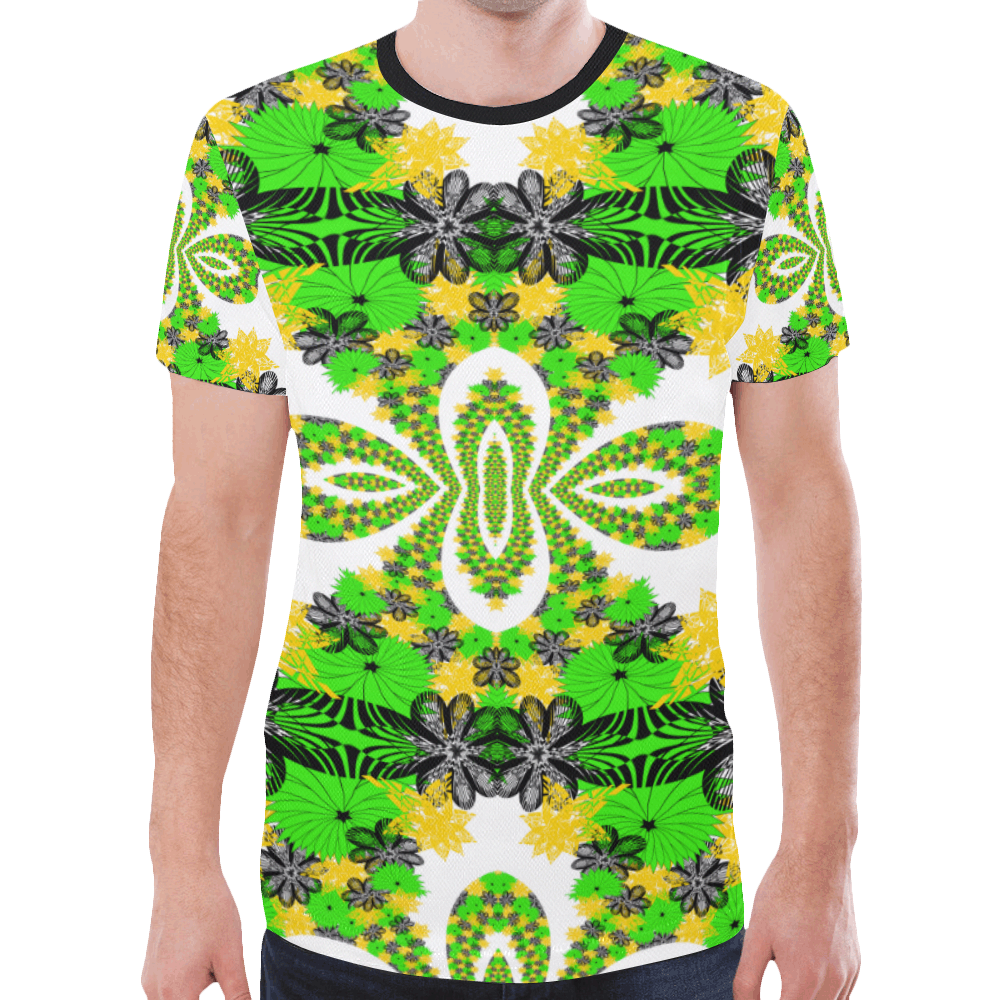 abstract bouquet pattern New All Over Print T-shirt for Men (Model T45)