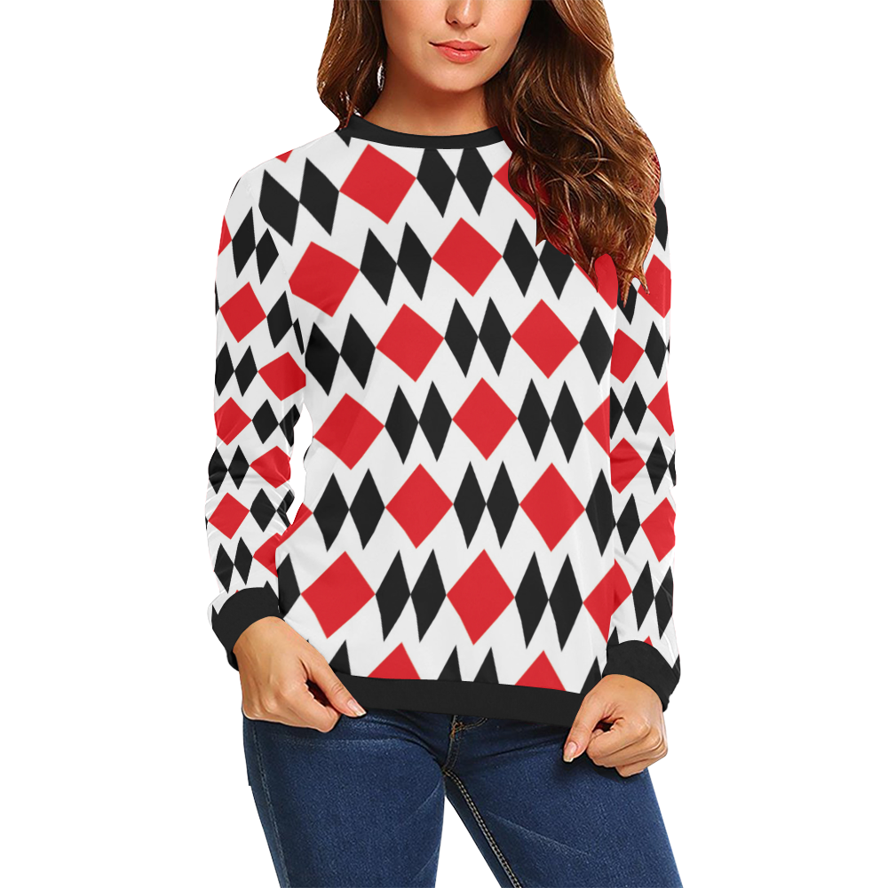 17rb All Over Print Crewneck Sweatshirt for Women (Model H18)