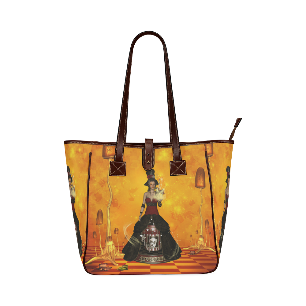 Fantasy women with carousel Classic Tote Bag (Model 1644)