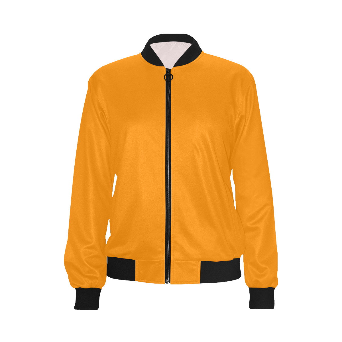 color dark orange All Over Print Bomber Jacket for Women (Model H36)