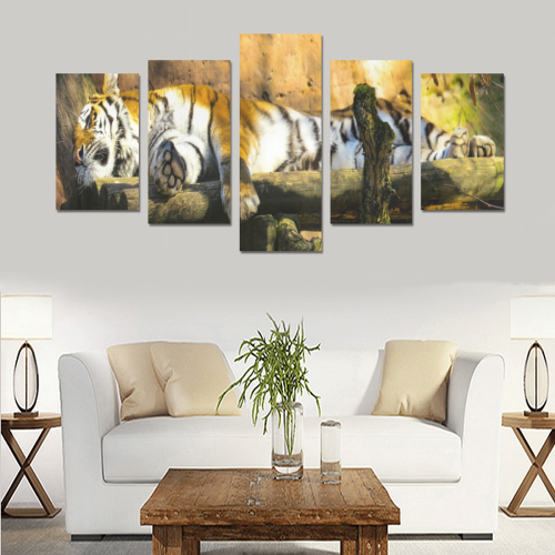 Tiger Panoramic Canvas Print Sets C (No Frame)